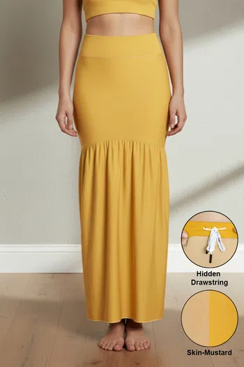 Buy Zivame All Day Flared Mermaid Reversible Saree Shapewear - Skin Mustard